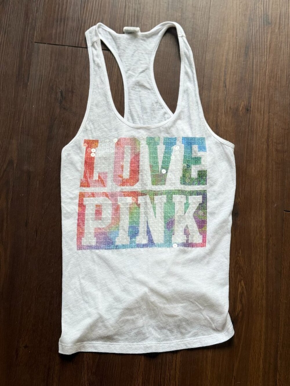 Vintage 2014 PINK Sequin Tank XS Y2K McBling Coquette Mall Girl 3814